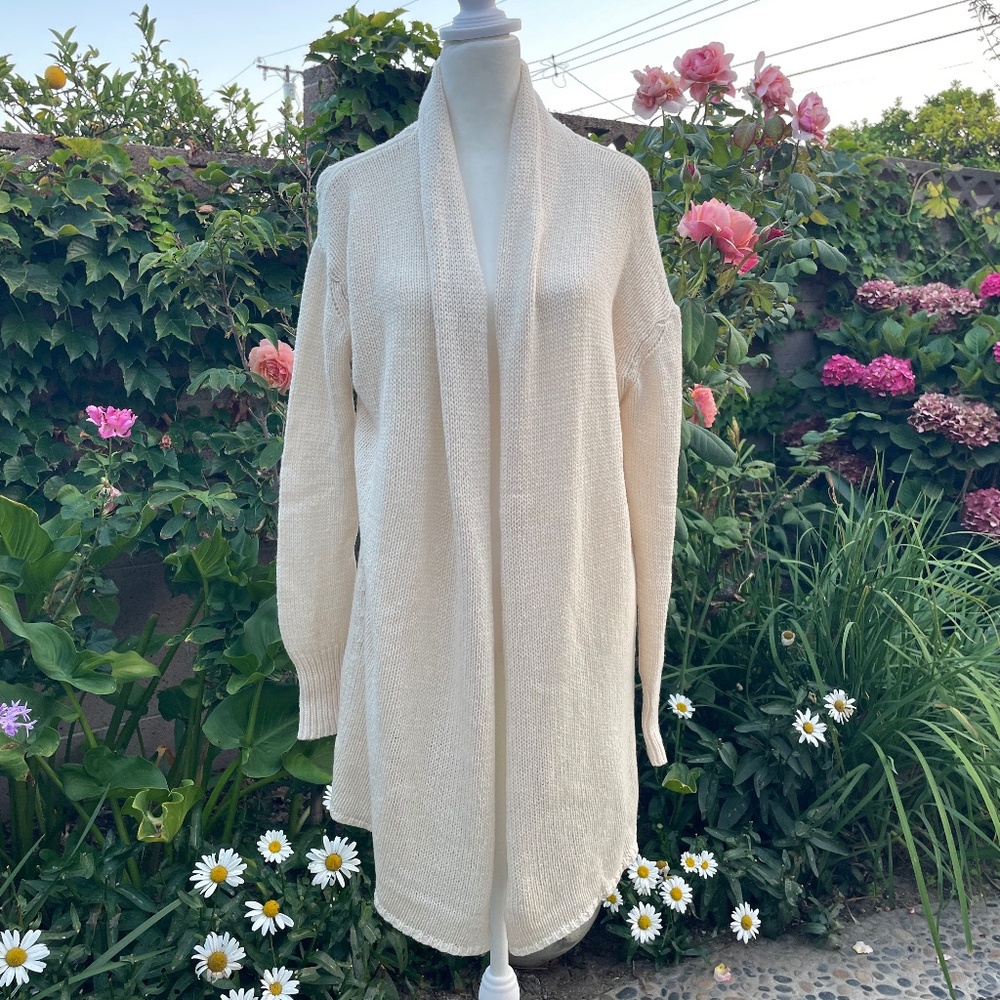 Inhabit 100% Cashmere Ivory Longline Sweater | Luxe Minimalist | M Quiet Luxury